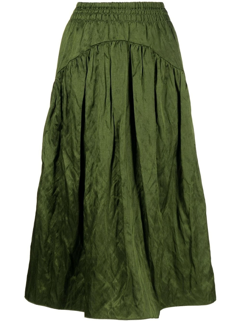 crushed A-line skirt 1