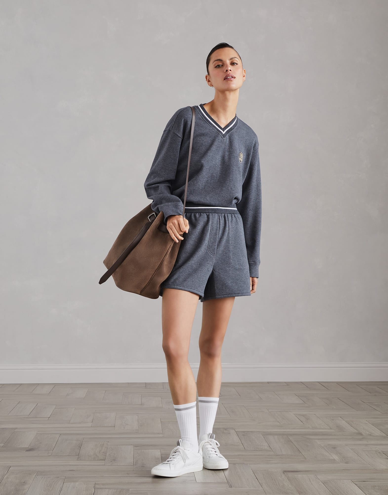 Techno cotton piqué shorts - 4
