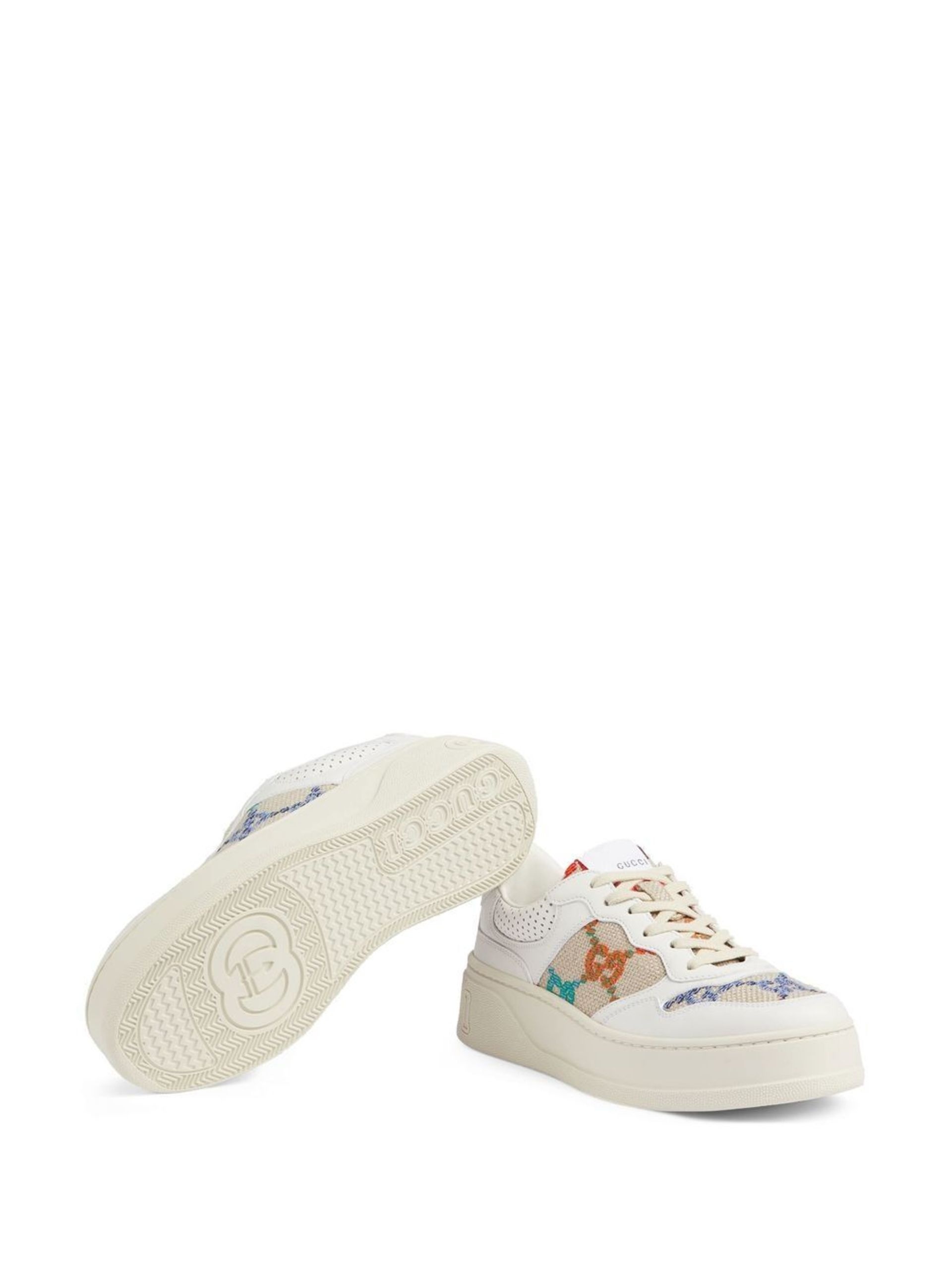 White GG Low-Top Sneakers - 5