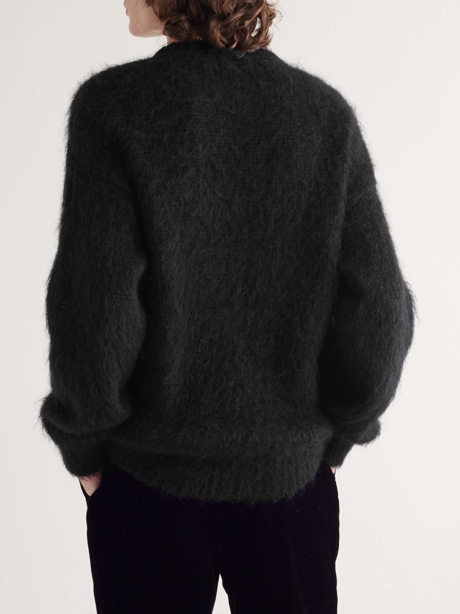 Logo-Intarsia Mohair-Blend Sweater - 4