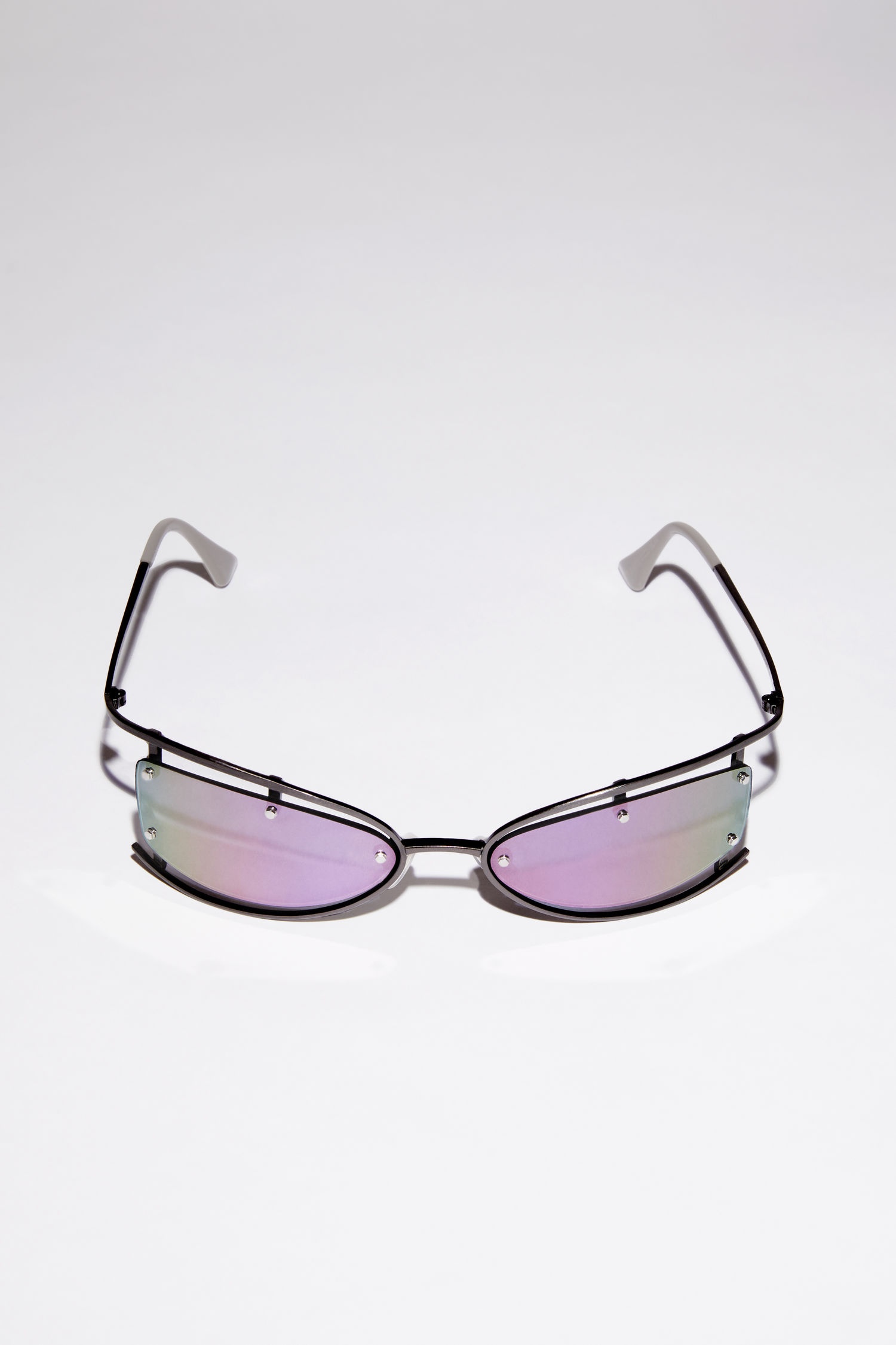 Metal sunglasses - Purple/dark grey - 2