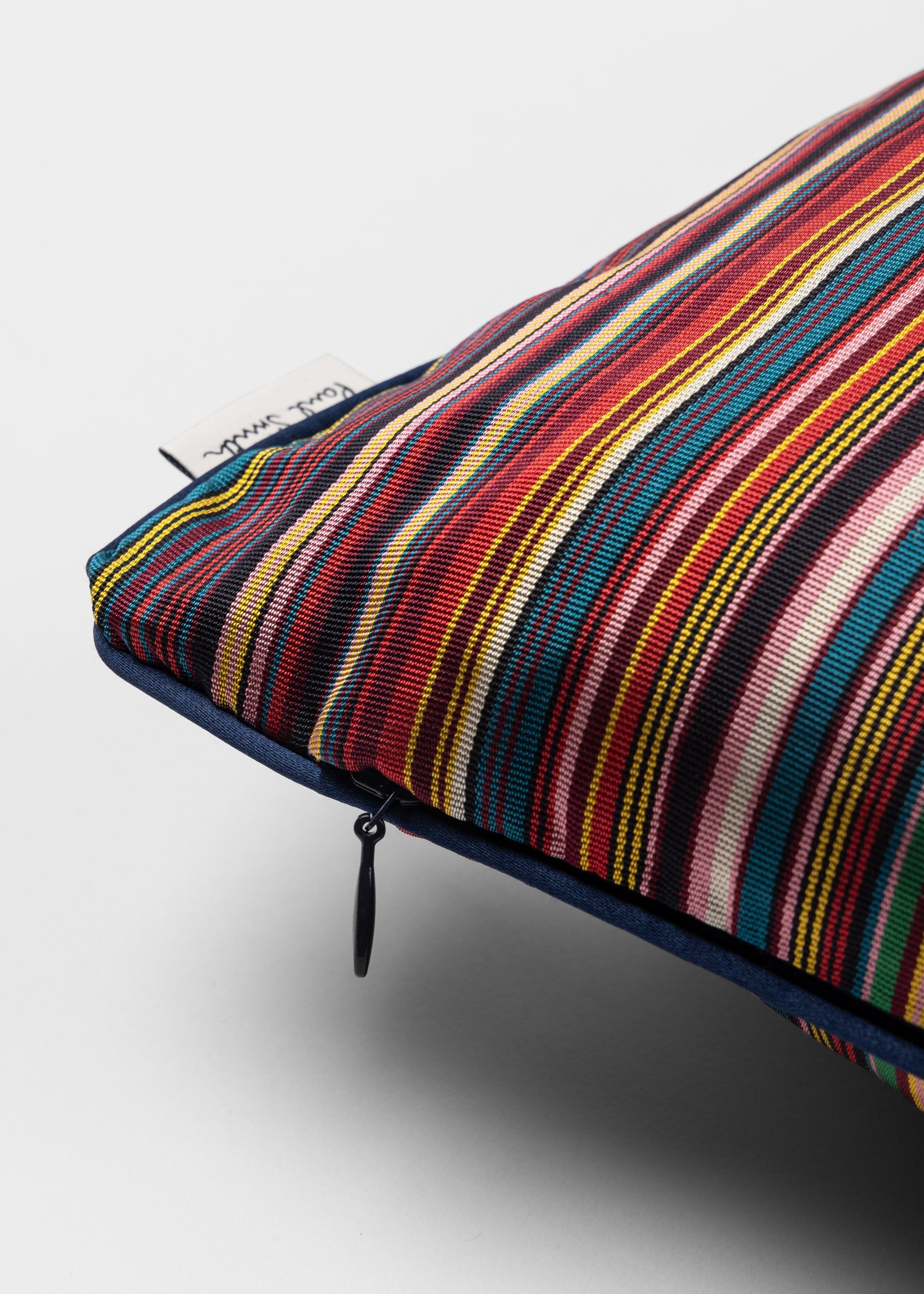 'Signature Stripe' Silk Cushion - 2