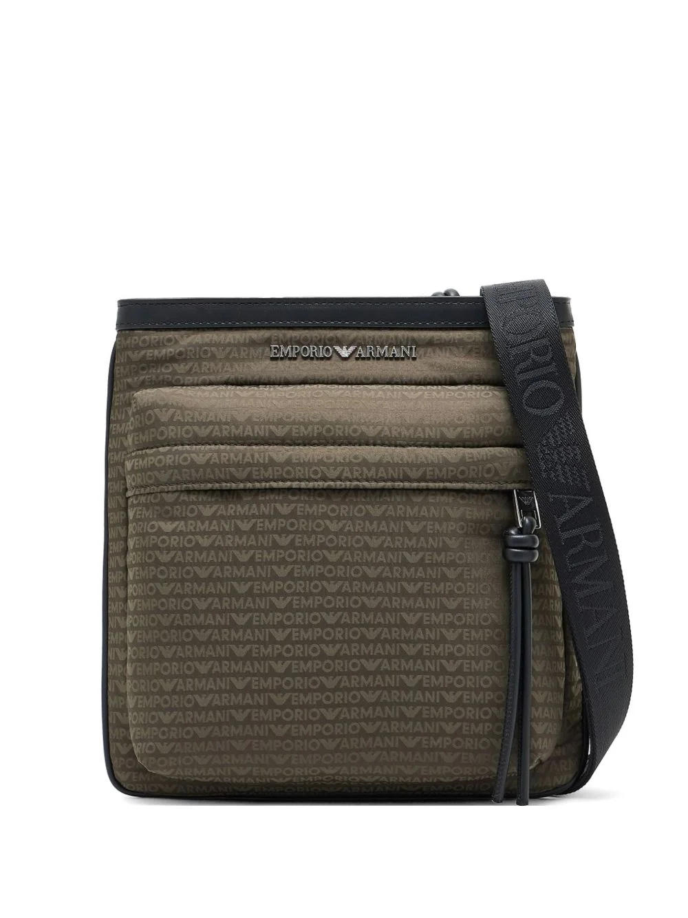 logo-pattern shoulder bag - 1