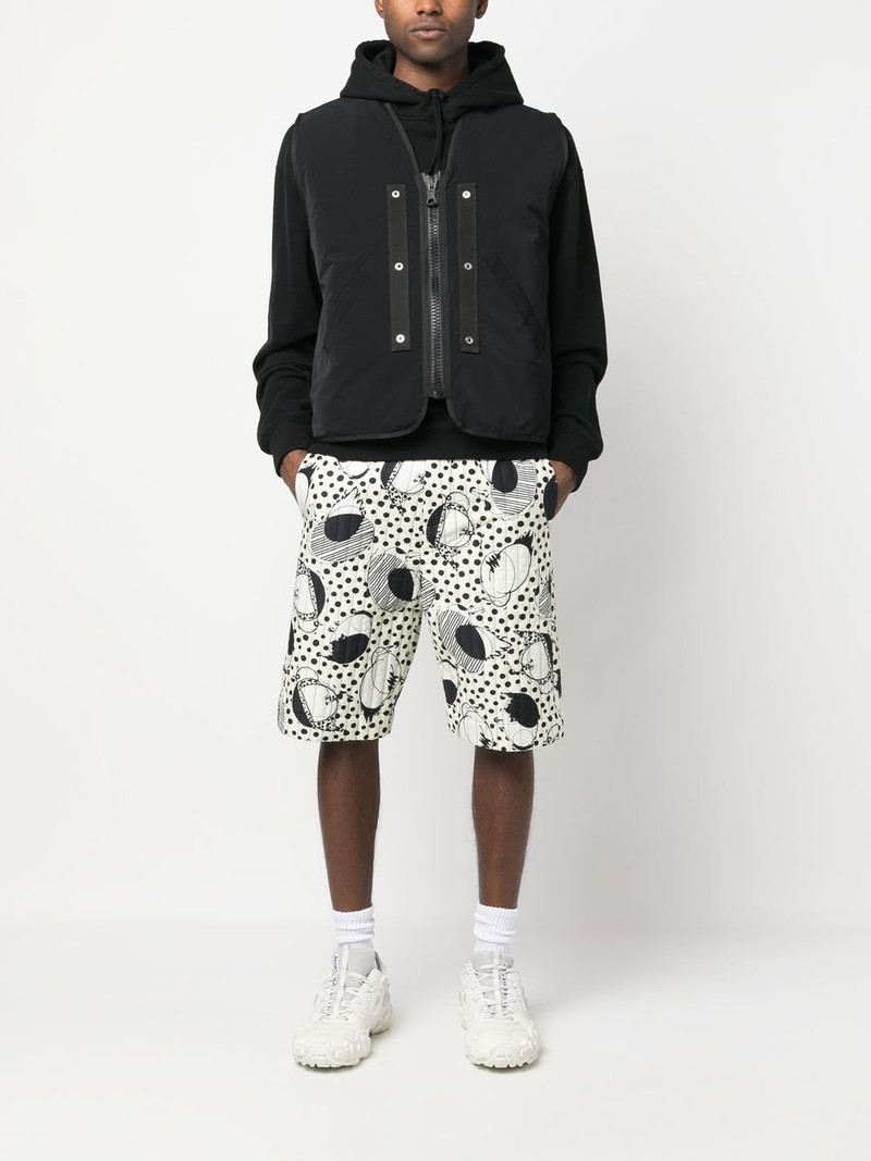 HENRIK VIBSKOV Wheel abstract-print quilted shorts outlook