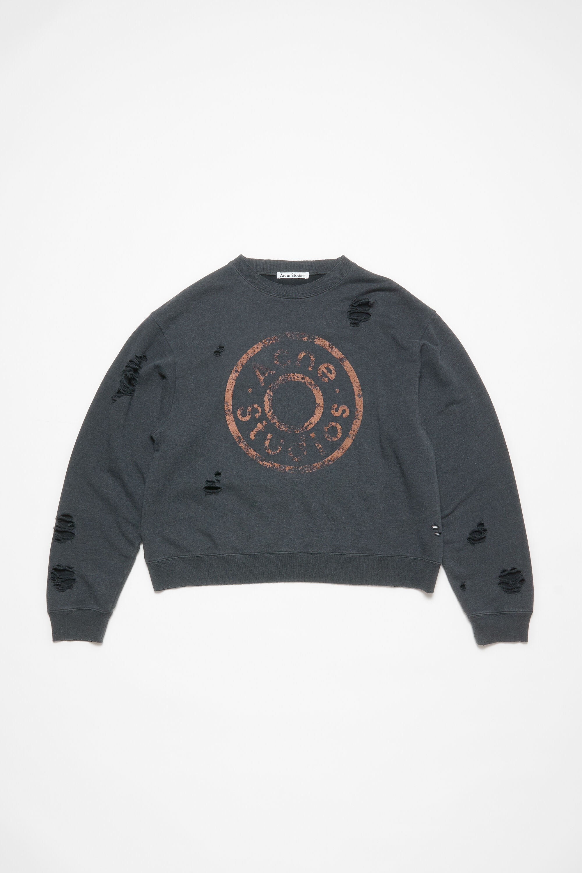 Sweater printed logo - Black melange - 6