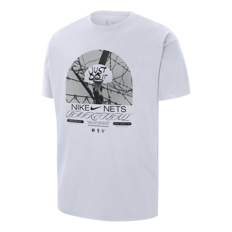 Nike Brooklyn Net Courtside T-Shirt 'White' DR6289-100 - 1