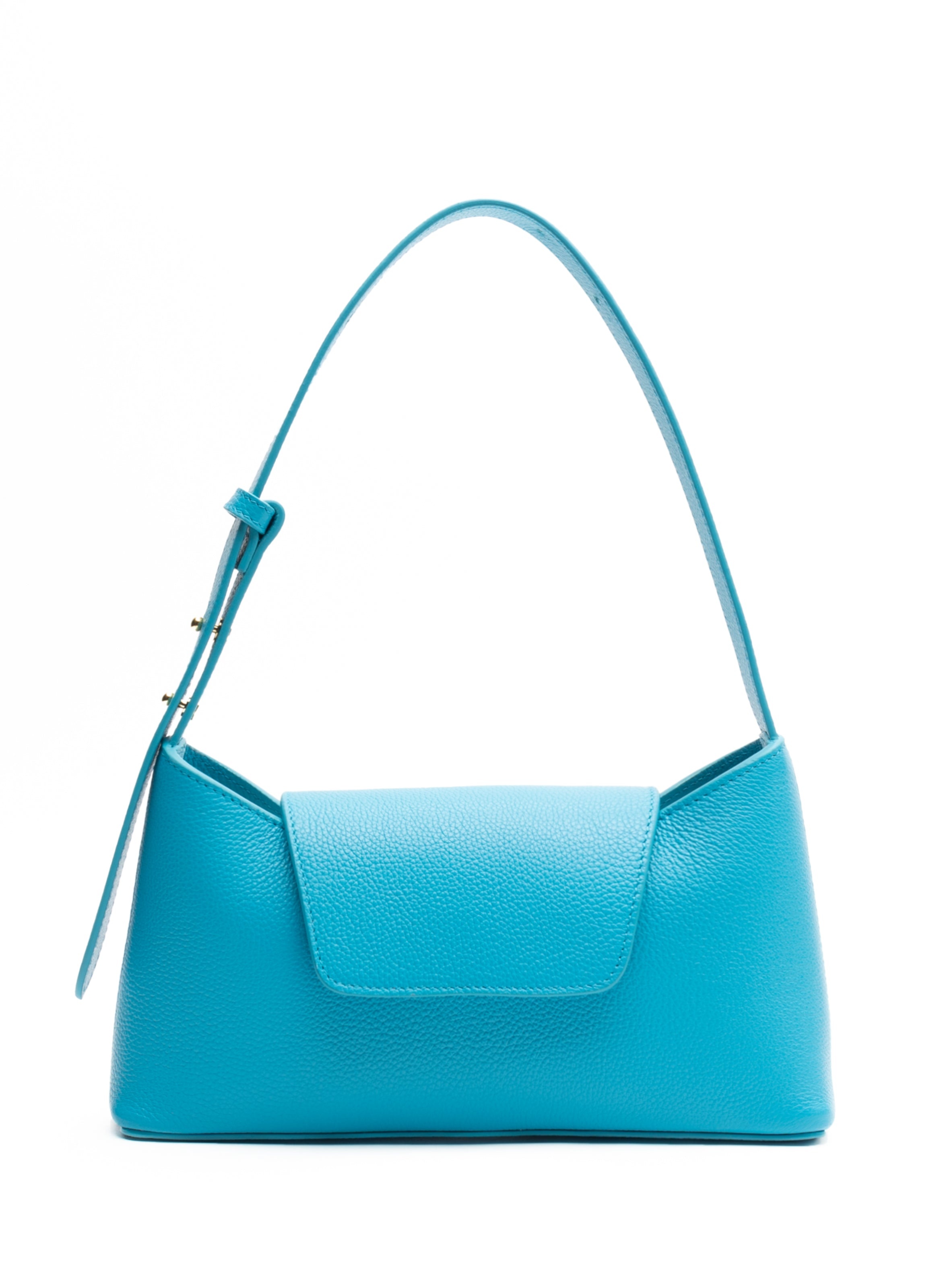 Envelope Pebbled Leather Blue 1