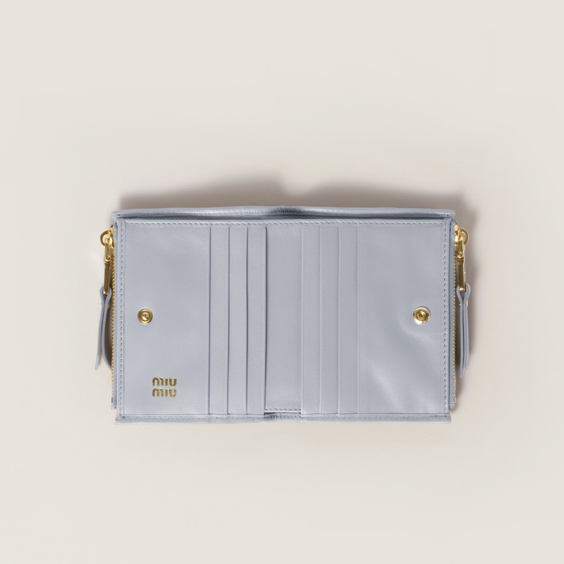 Miu Miu Matelassé nappa leather small wallet outlook