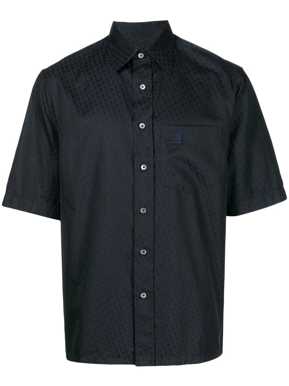 monogram-pattern short-sleeved shirt - 1