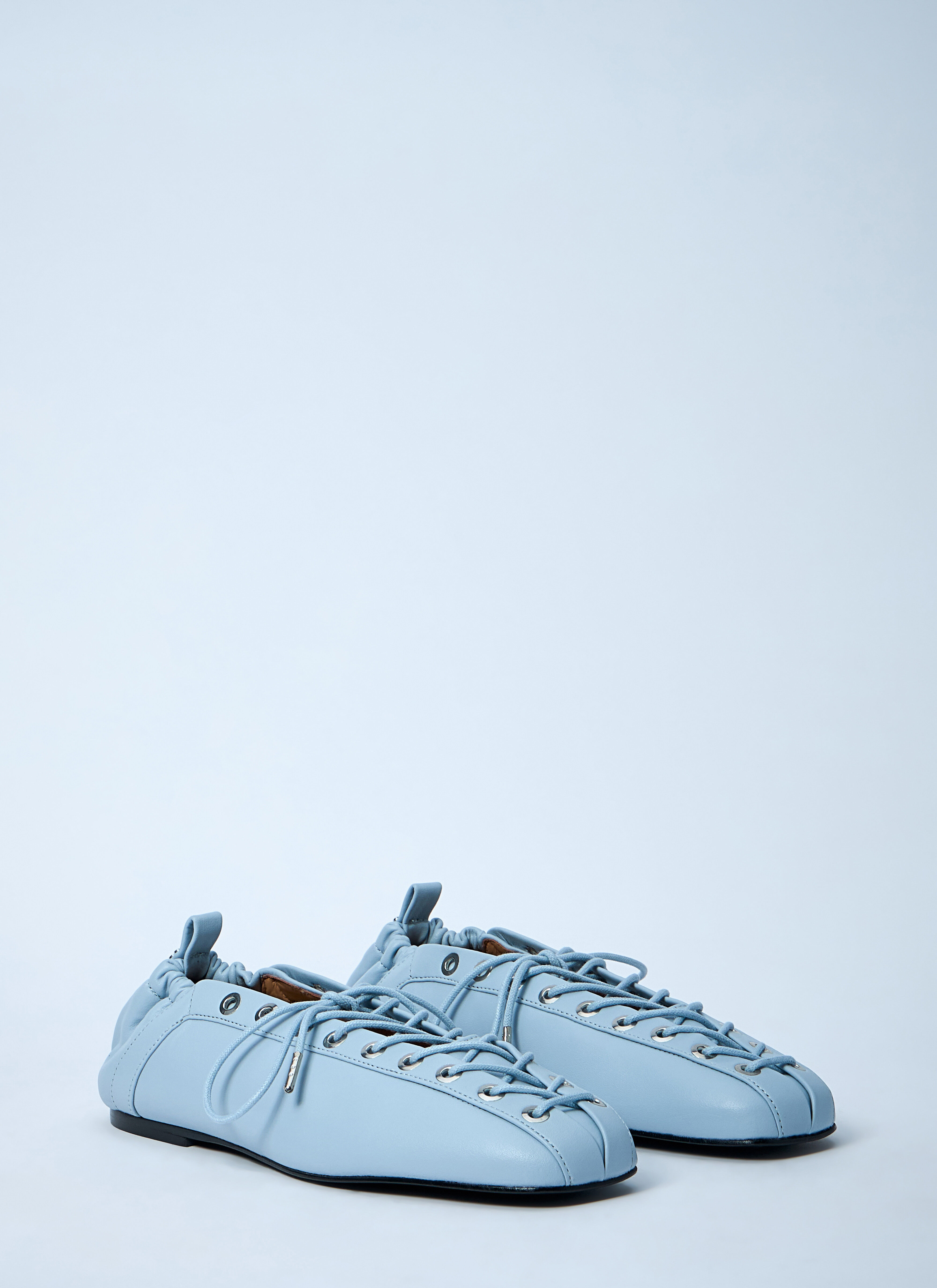 Eyelets Lace Up Ballerina - 2