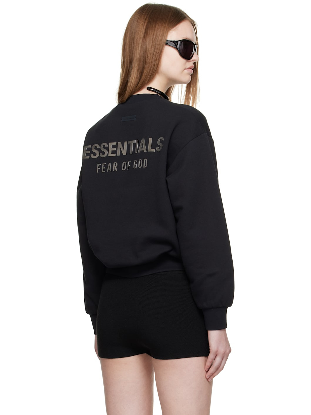 Black Classic Fit Crewneck Sweatshirt - 3