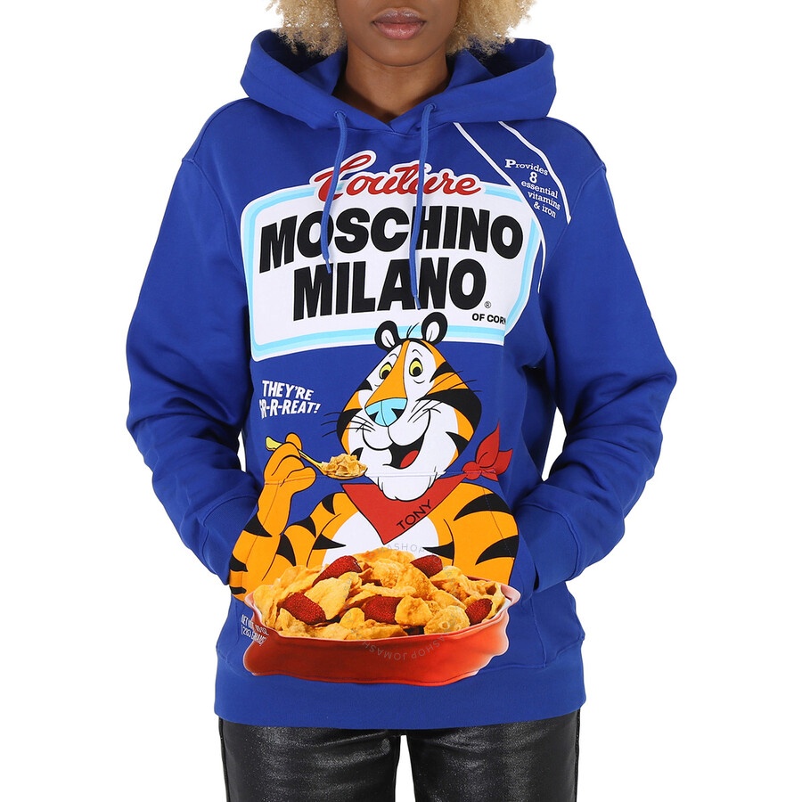 Moschino Tony the Tiger Graphic Hoodie in Blue - 3