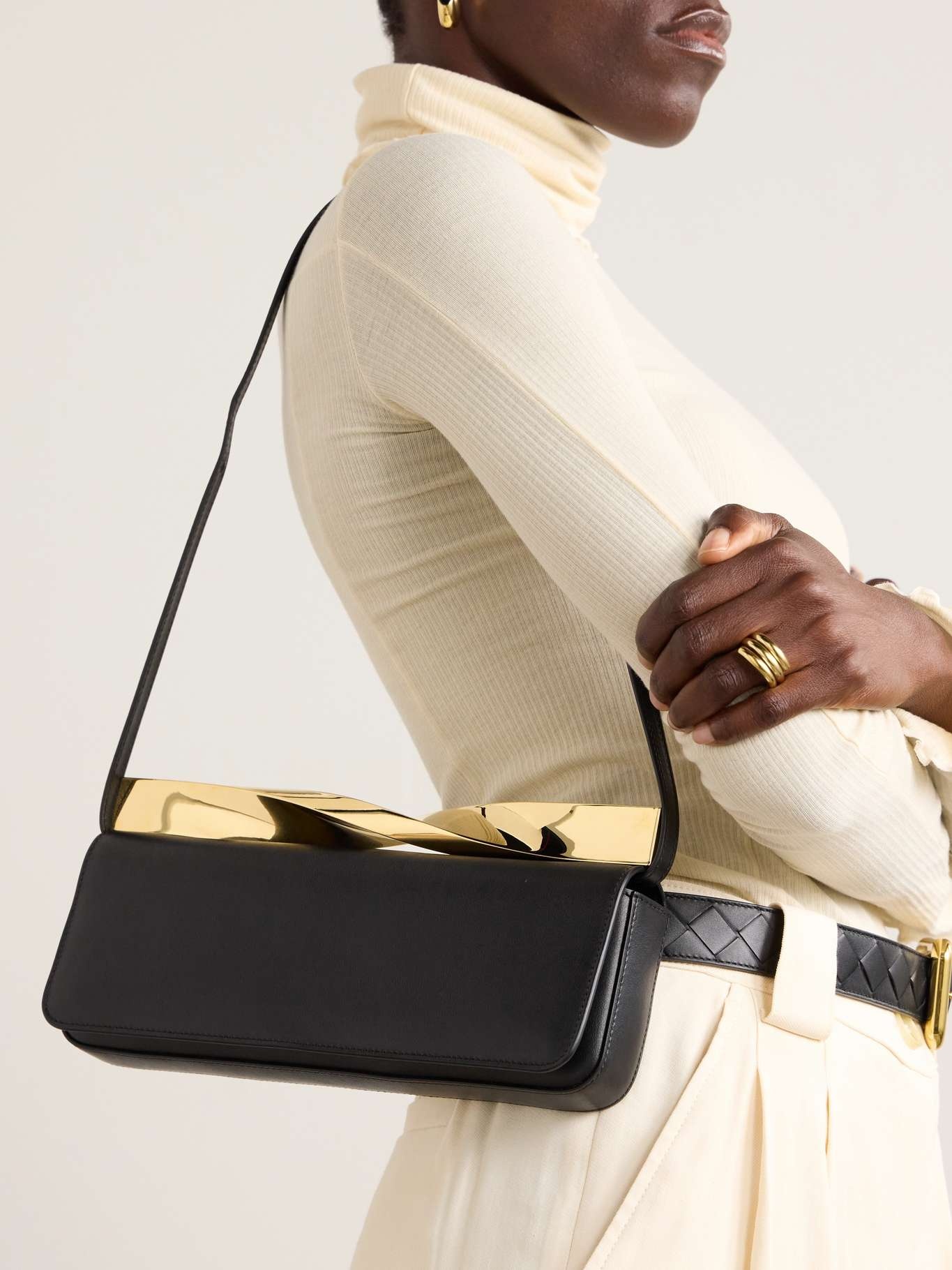 Twist E/W leather shoulder bag - 6