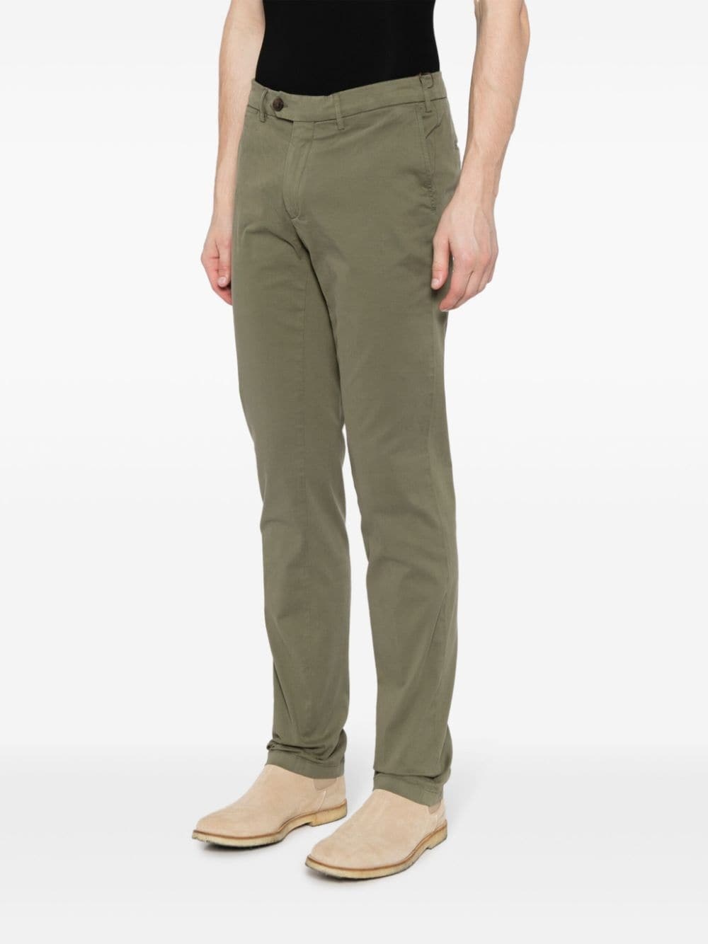 mid-rise straight-leg chino trousers - 3