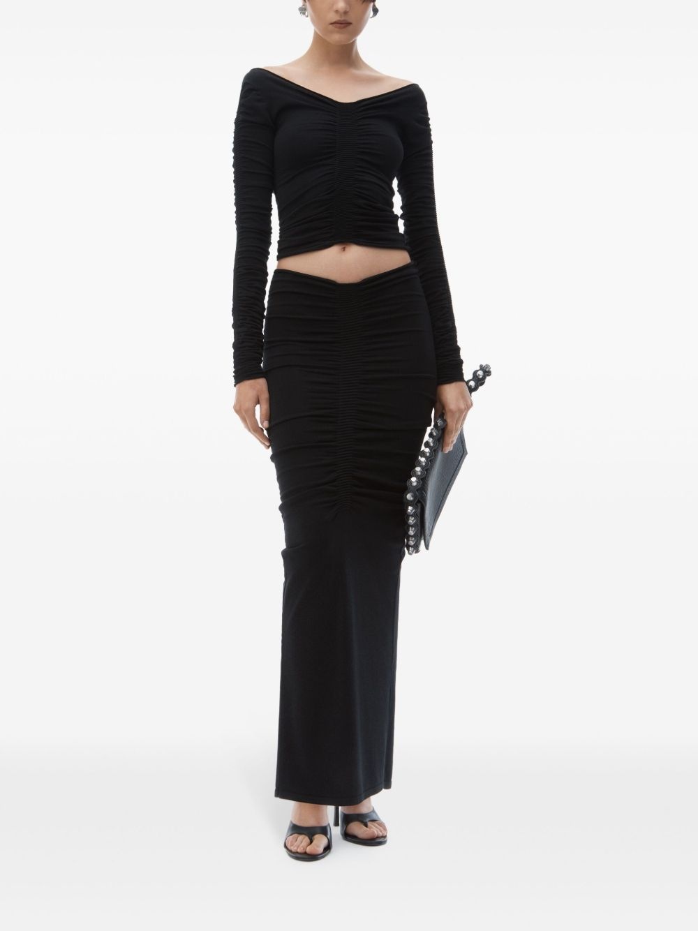 ruched maxi skirt - 2