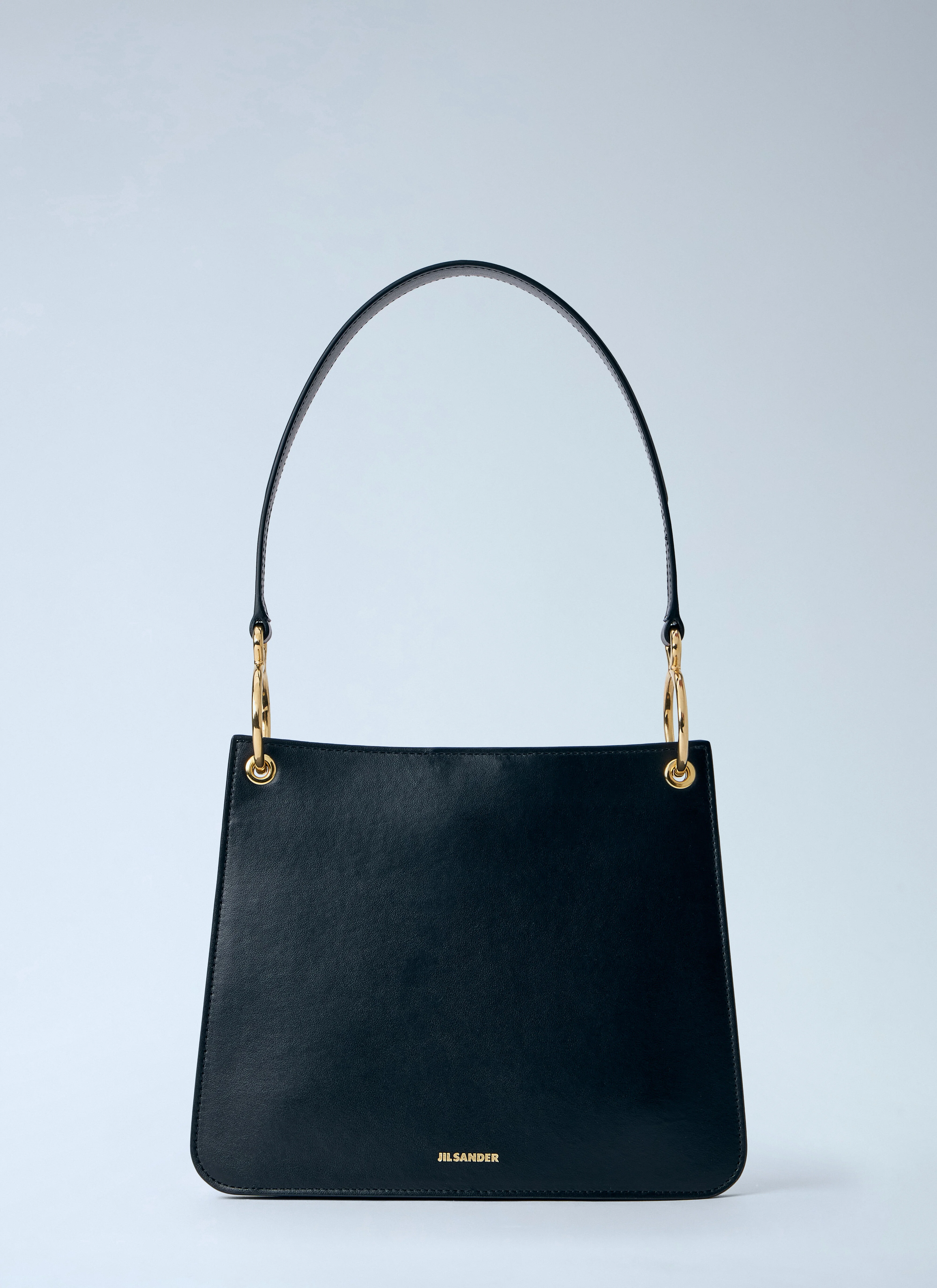Structured Leather Shoulder Bag - 1