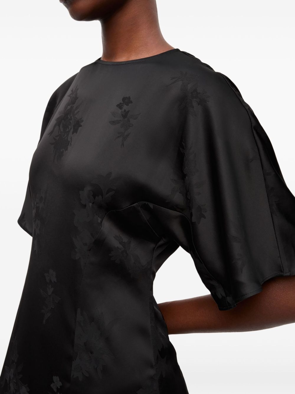 floral-jacquard dress - 4