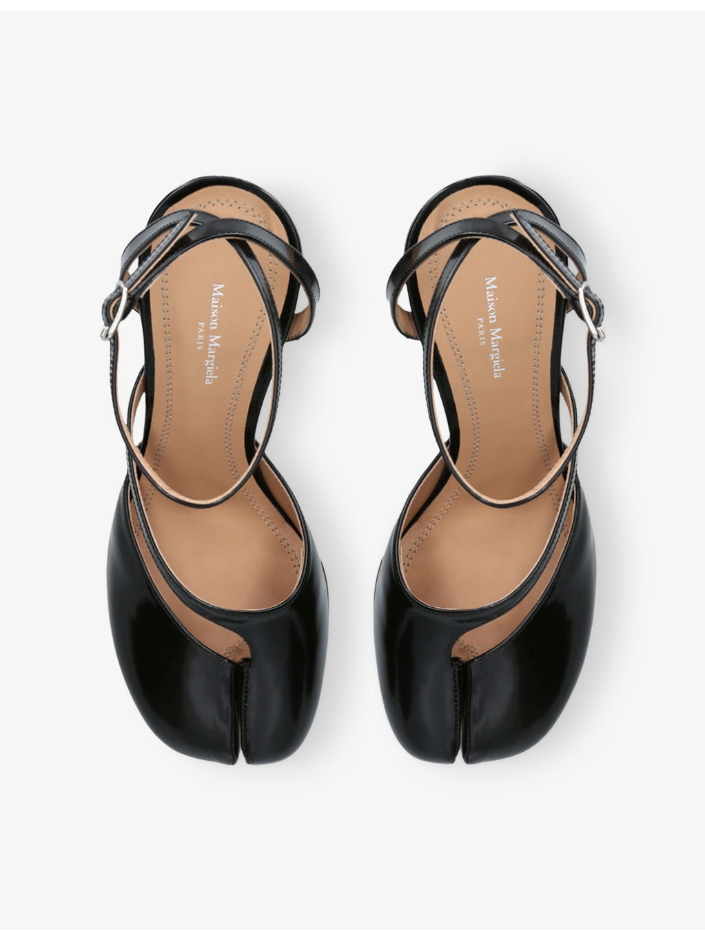 Tabi Split-Toe Heeled Leather Courts - 2