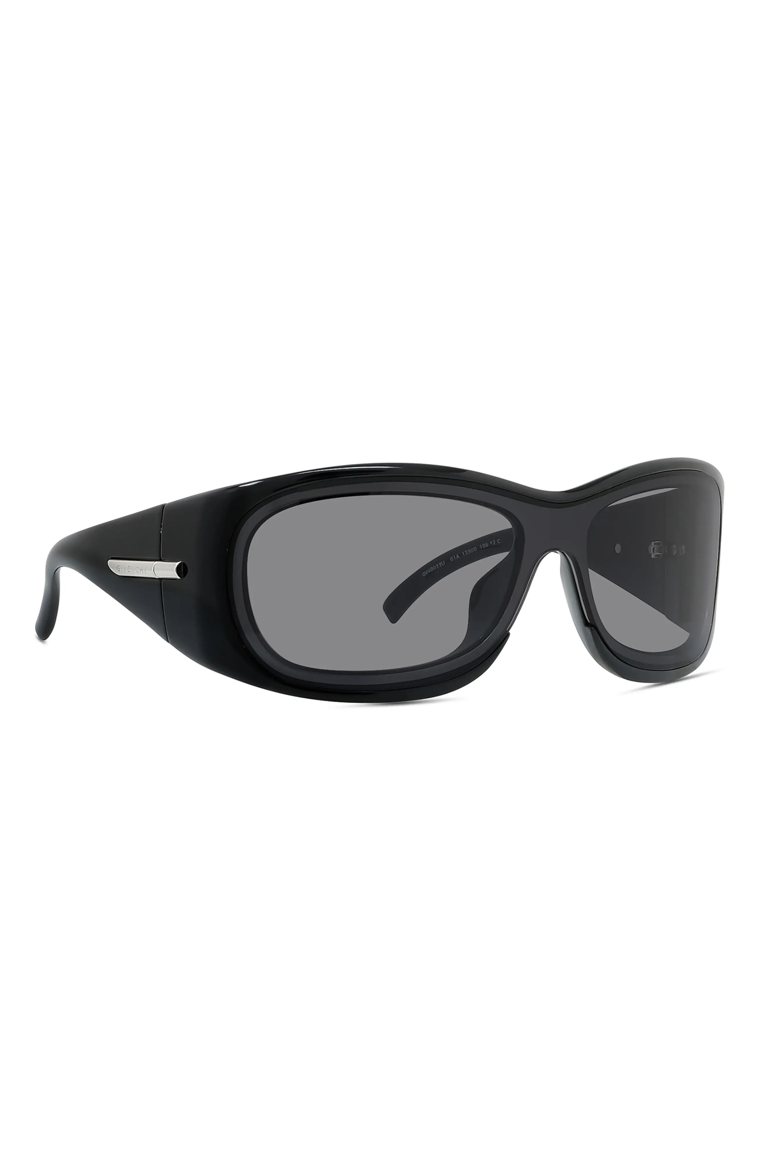 Oval Sunglasses in Shiny Black /Smoke - 7