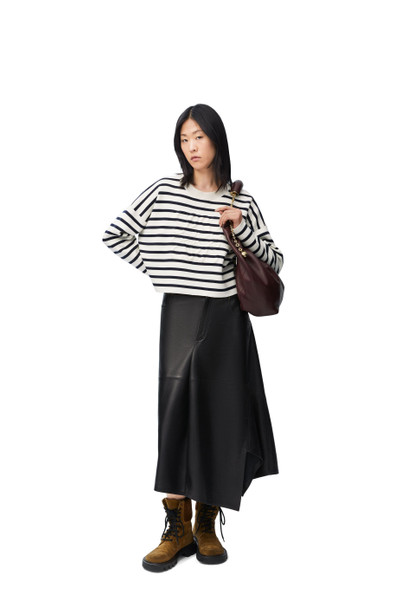 Loewe Asymmetric skirt in satin nappa lambskin outlook