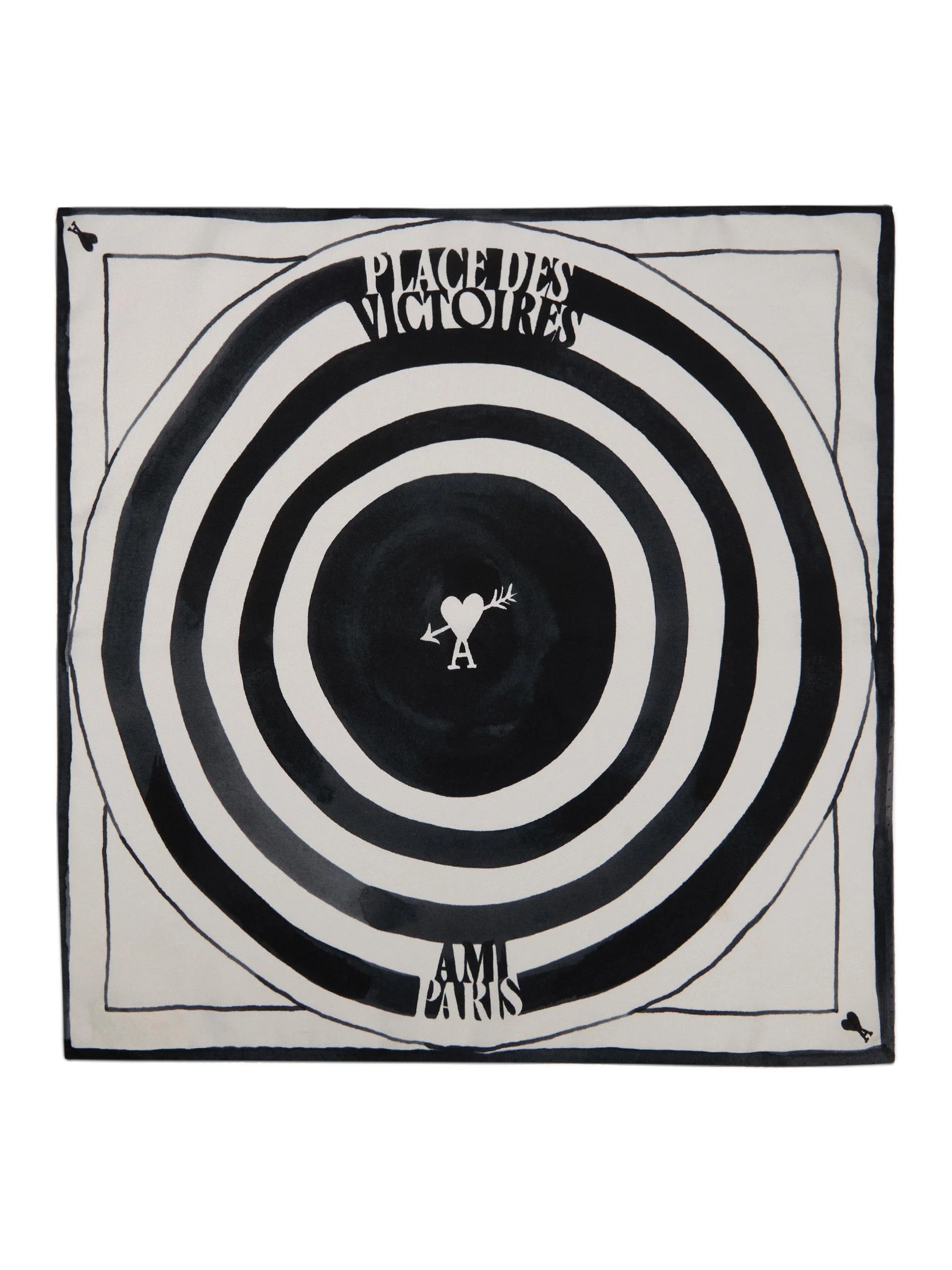 Men's Place Des Victoires Silk Scarf - Noir - 1