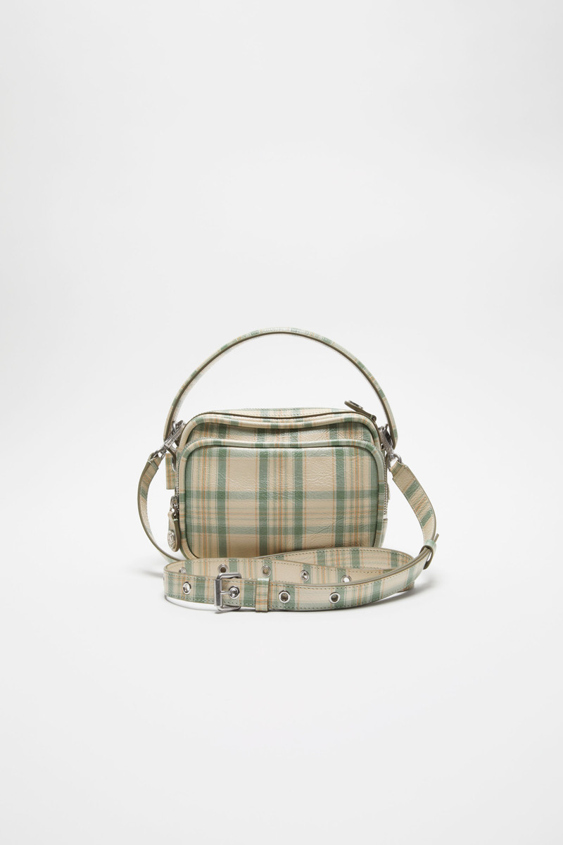 Camero Kit check crossbody bag - Green/orange 3