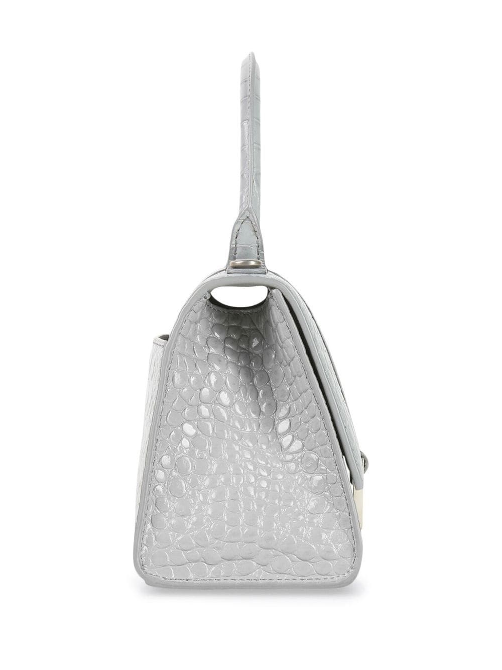 small Hourglass crocodile-effect tote bag - 4