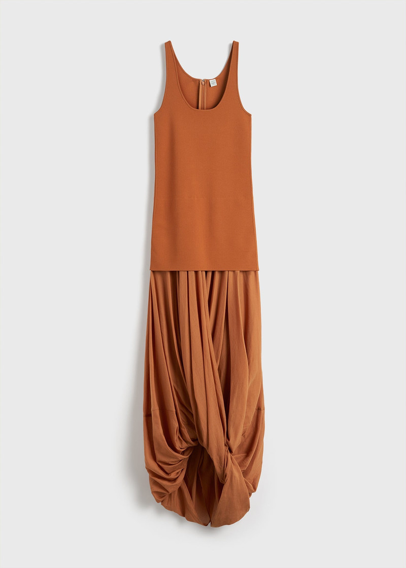 Cocoon tank dress terracotta 1