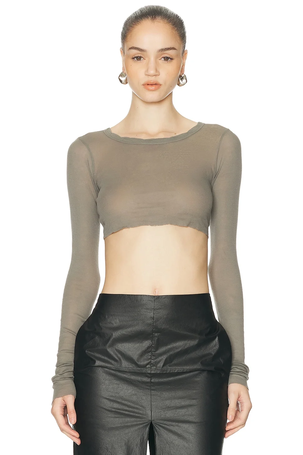 Long Sleeve Cropped Tee - 1
