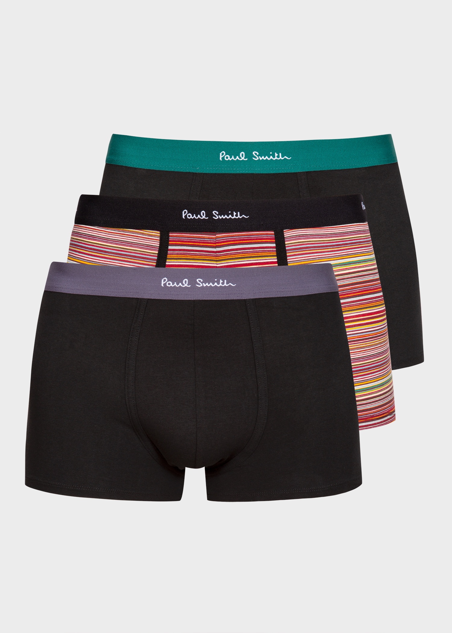 'Signature Stripe' Organic Cotton Mixed Boxer Briefs Three Pack - 1