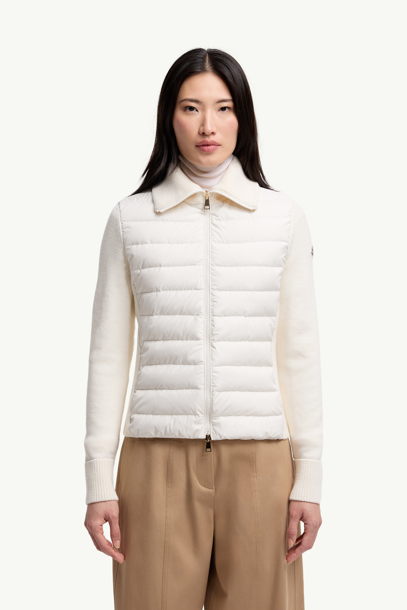 Padded Wool Zip-Up Cardigan - 3