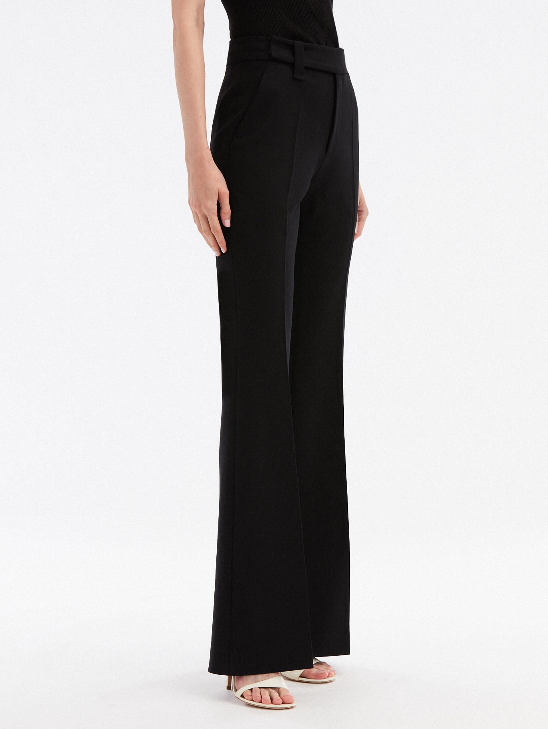 Oscar de la Renta ZIP FRONT FLARE LEG PANT | REVERSIBLE