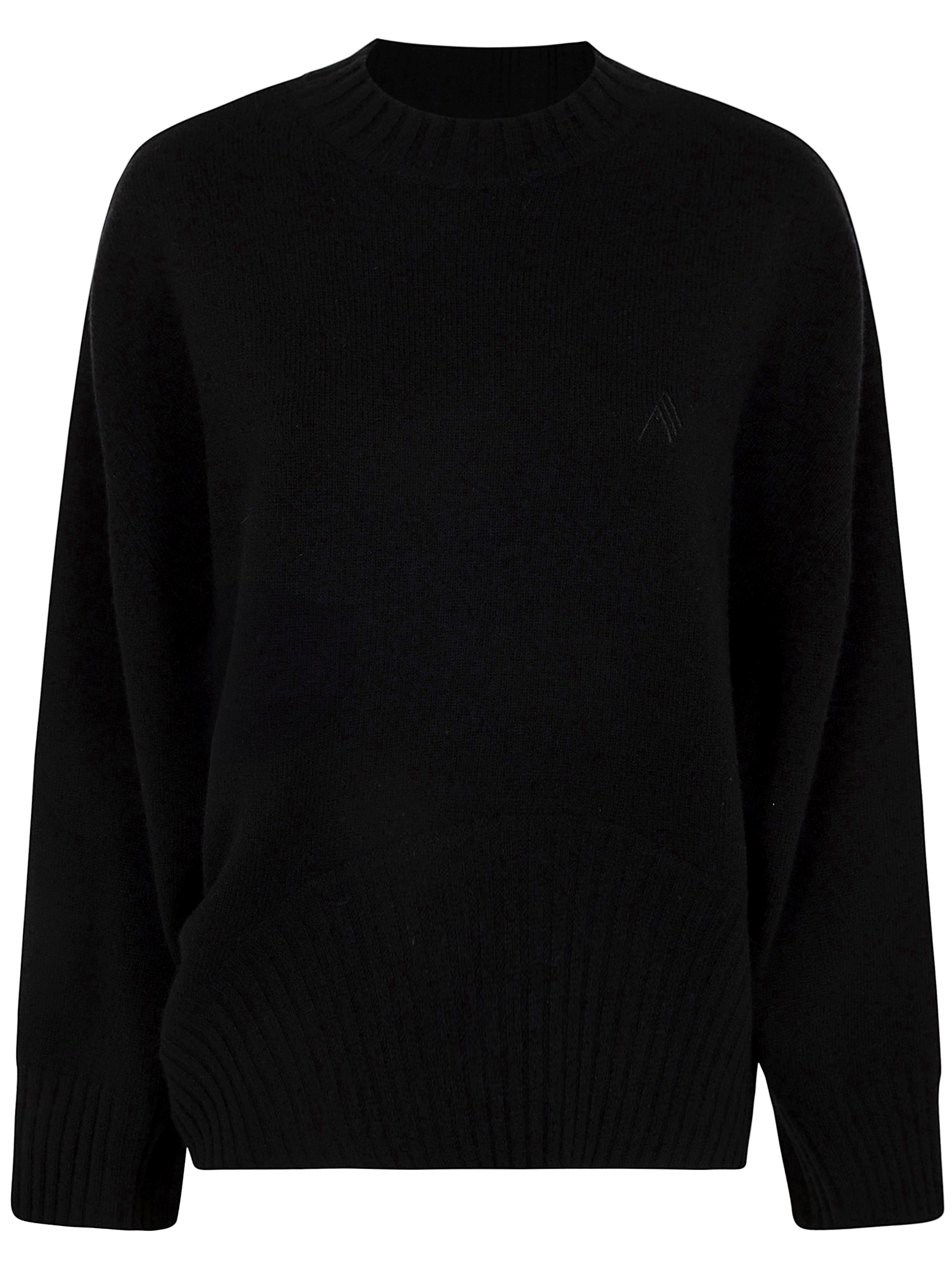 WIDE RIBBED CACHEMIRE KNIT SWEATER - 1