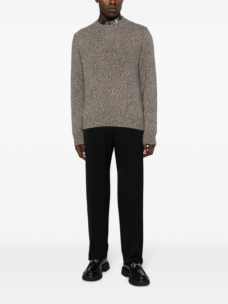 CORNELIANI mélange-knit crew-neck jumper outlook