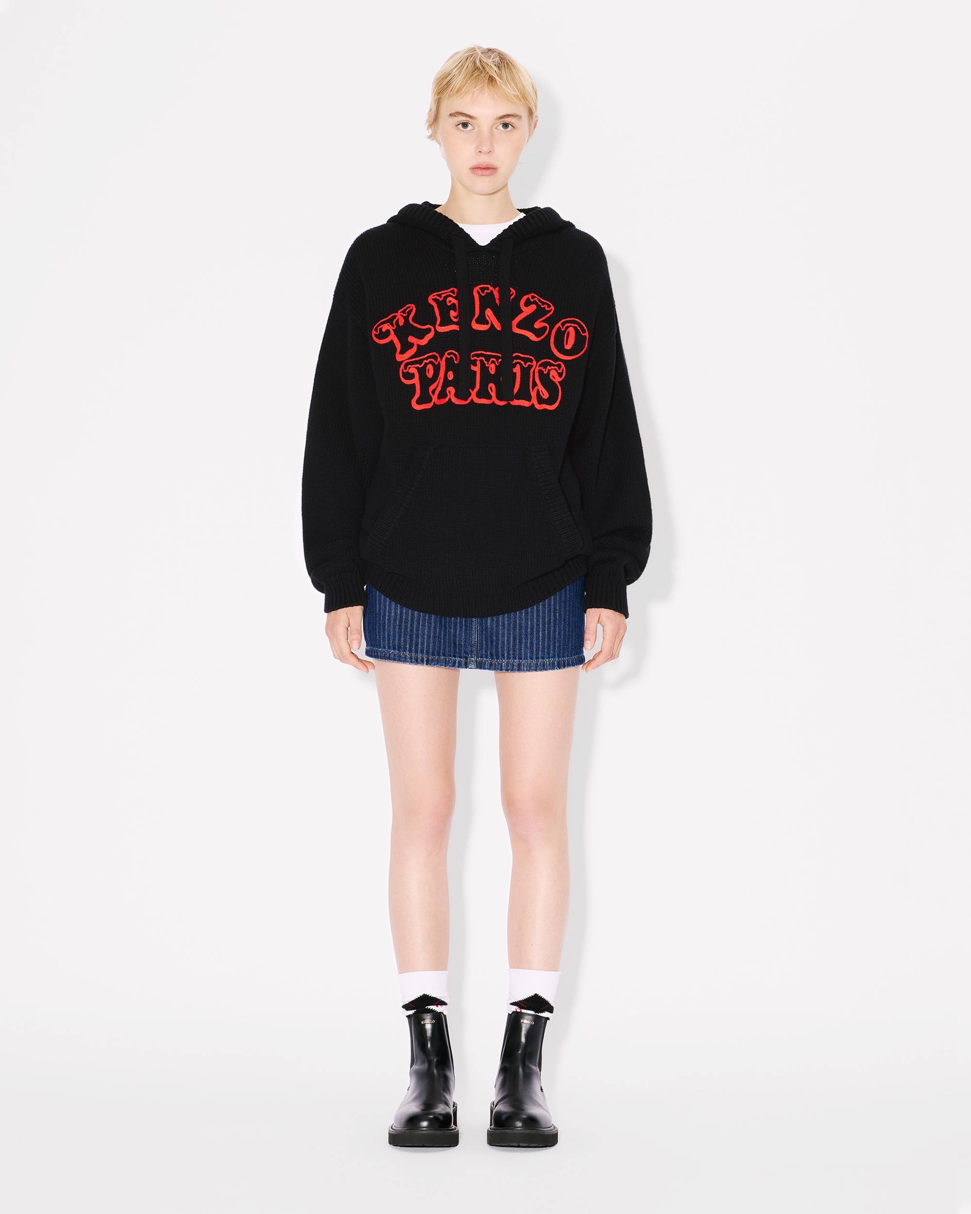 'KENZO VERDY MARKET' genderless knitted hoodie in wool and cotton - 5