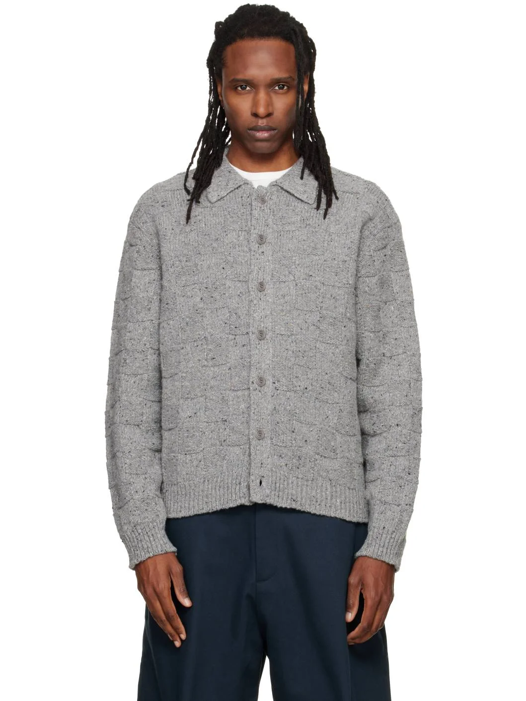 Gray Rat Pack Cardigan - 1