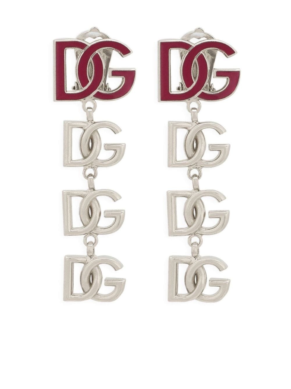 logo drop earrings - 1