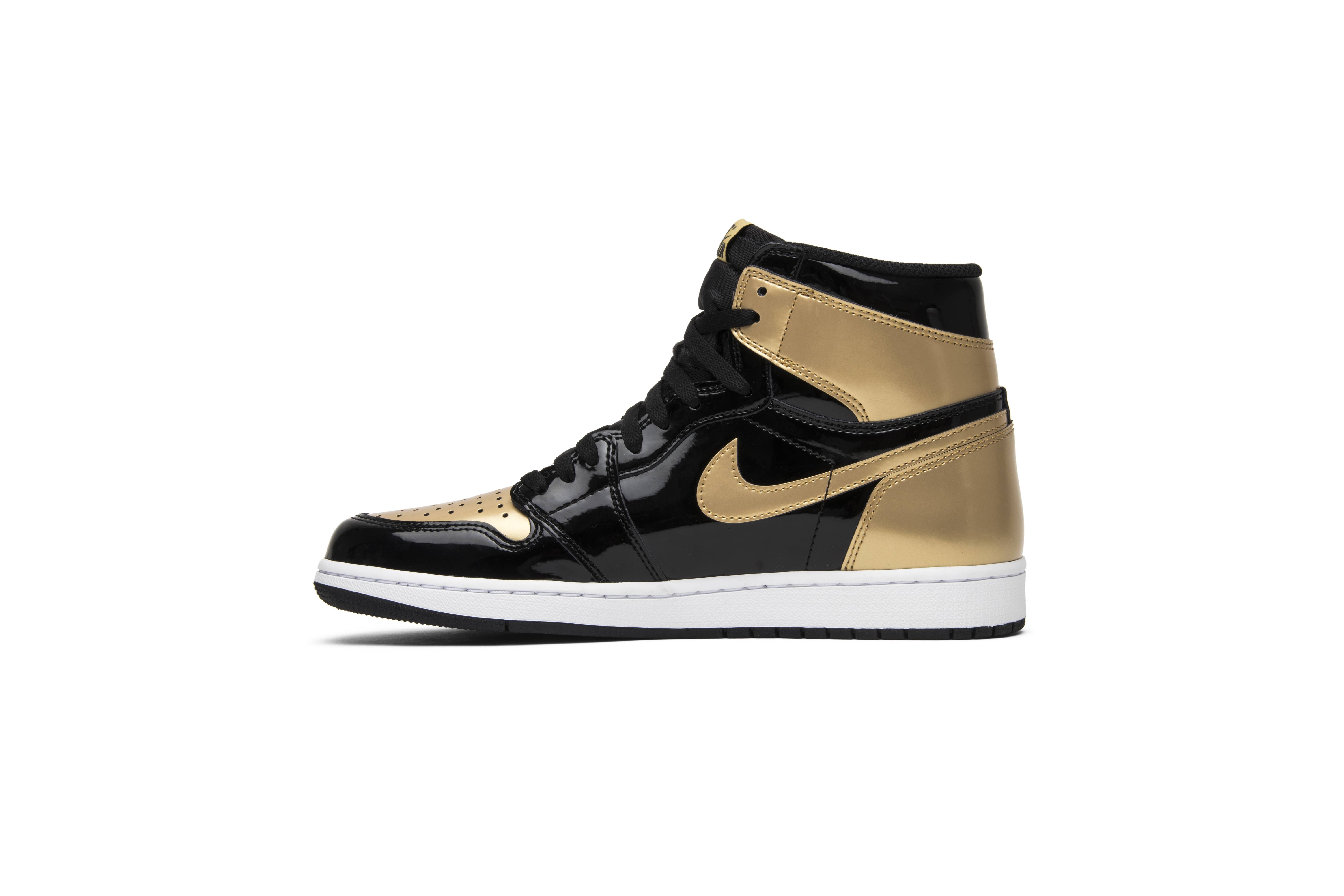 Jordan Jordan 1 Retro High NRG Patent Gold Toe stockx REVERSIBLE