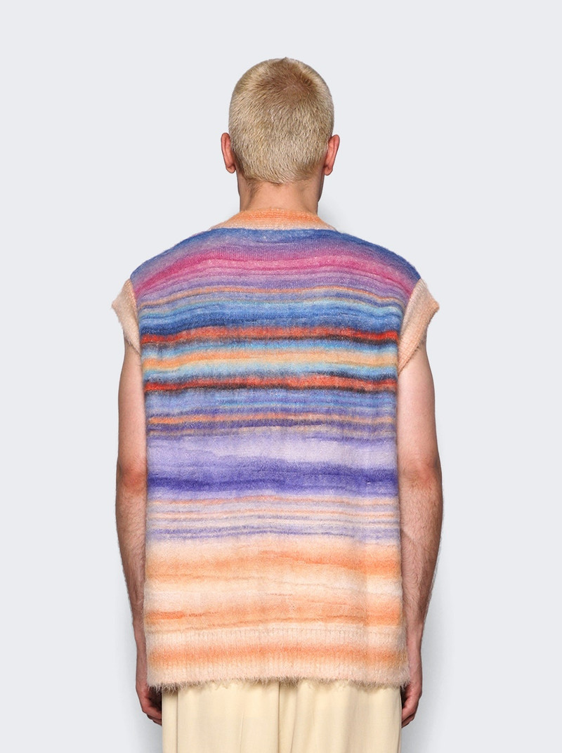 Space Dyed Mohair Vest Orange and Blue 5