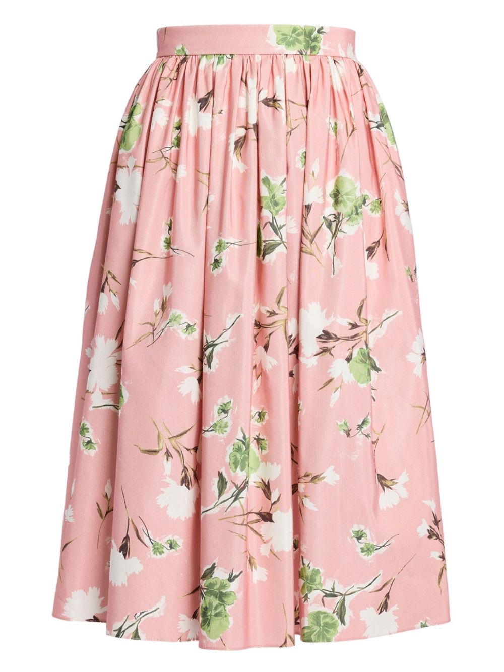 floral-print midi skirt - 1