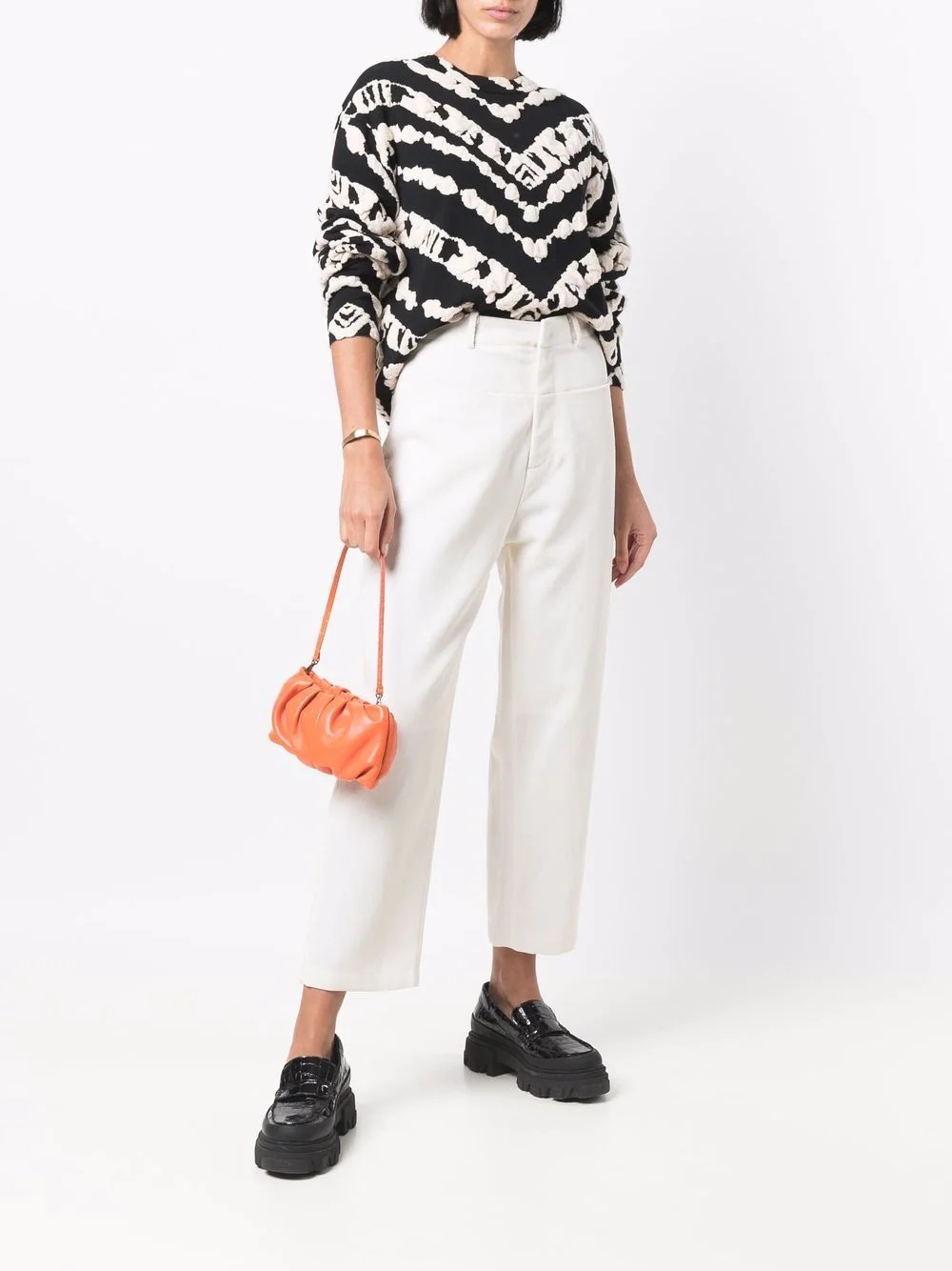 cropped straight-leg trousers - 2