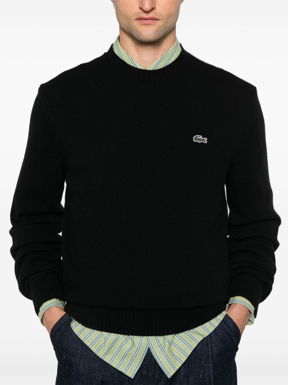 carded-wool crew-neck sweater - 5