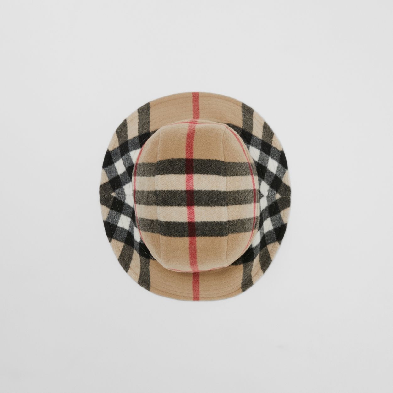 Exaggerated Check Wool Bucket Hat - 8