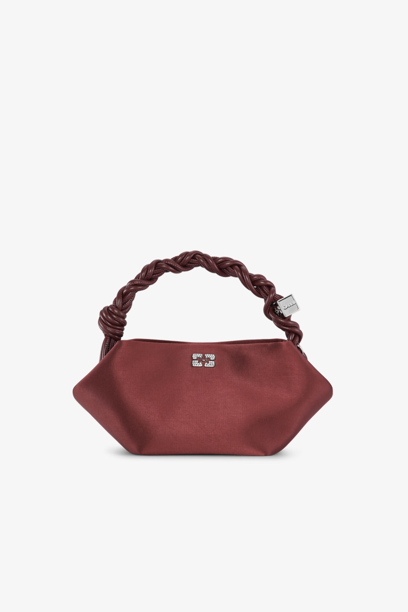 DARK BURGUNDY SATIN MINI GANNI BOU BAG - 1