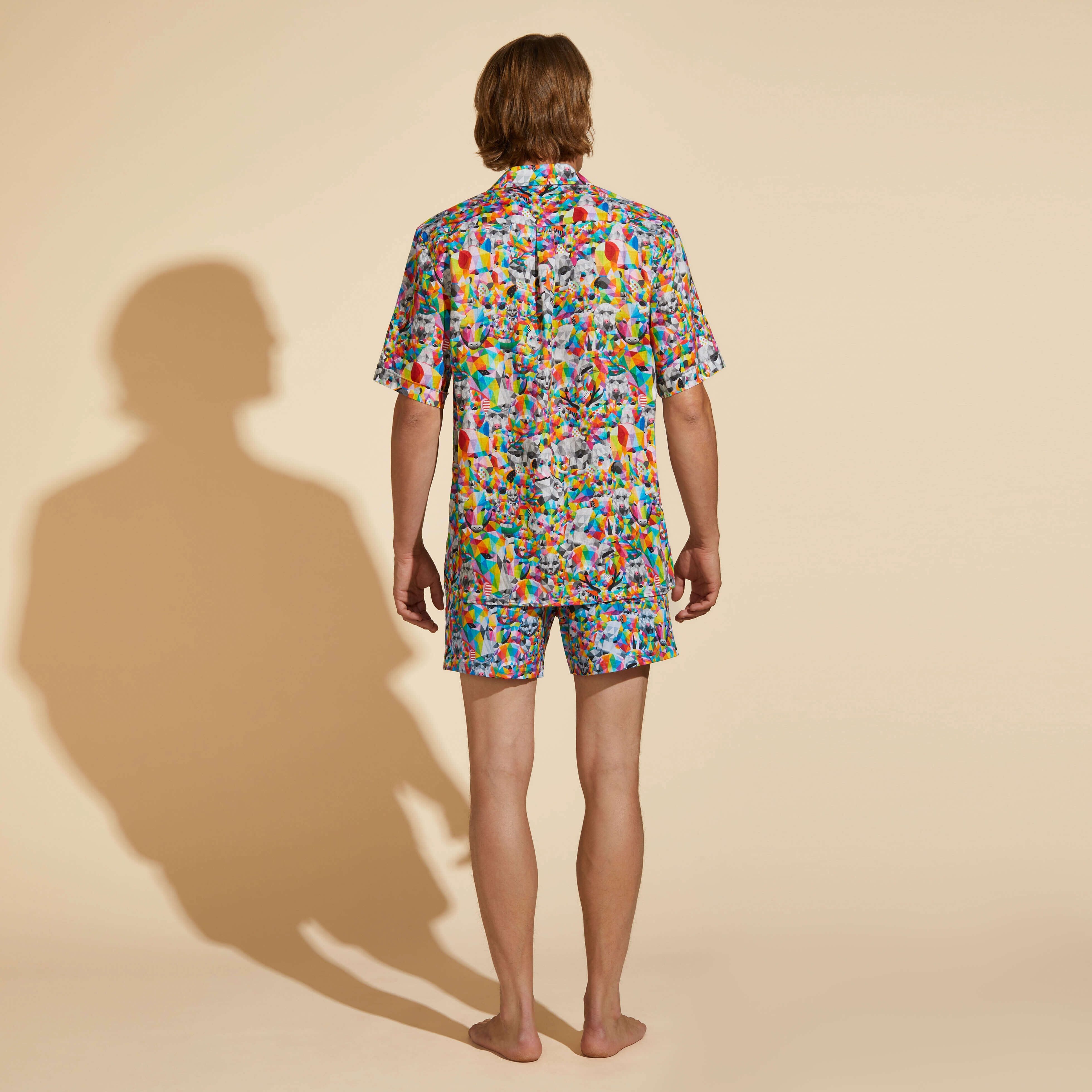 Men Linen Bowling Shirt Animals - Vilebrequin x Okuda San Miguel - 4
