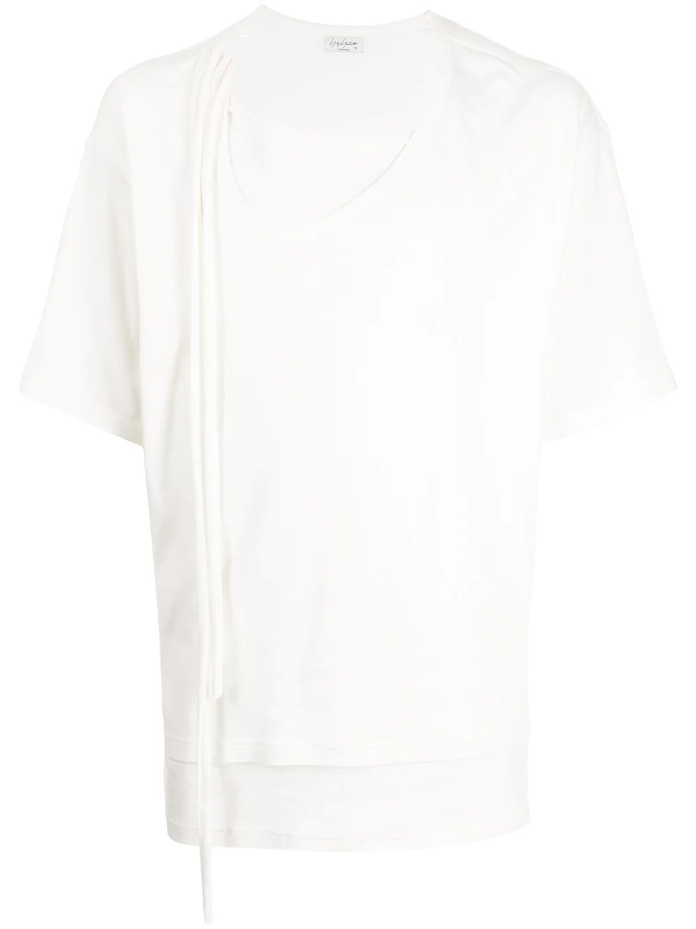 layered look cotton T-shirt - 1