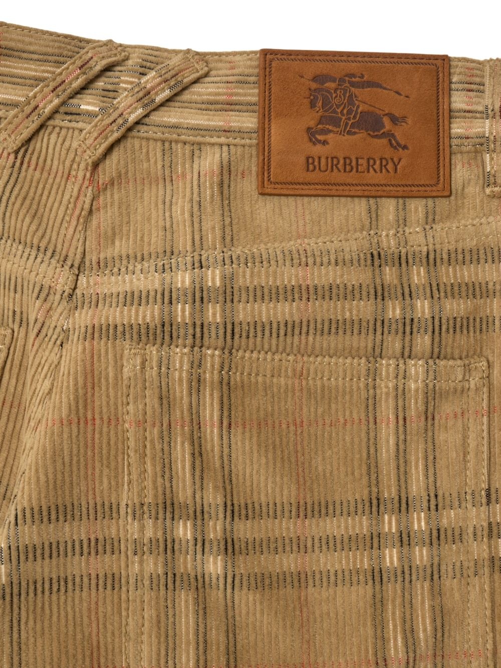 checked corduroy trousers - 5