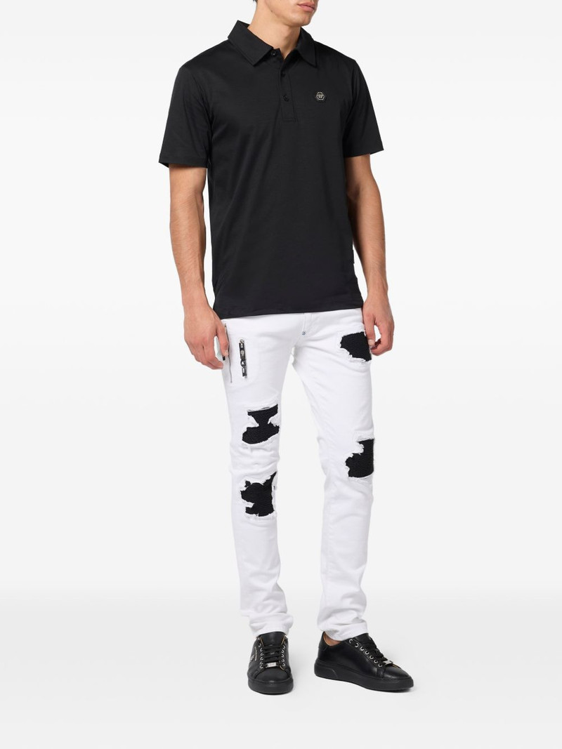 PHILIPP PLEIN hexagon-logo polo shirt outlook