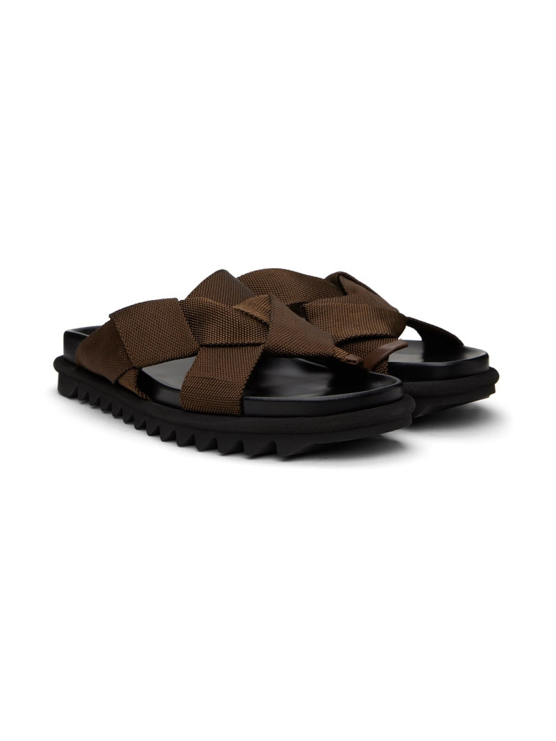 Brown Criss-Crossing Sandals 4