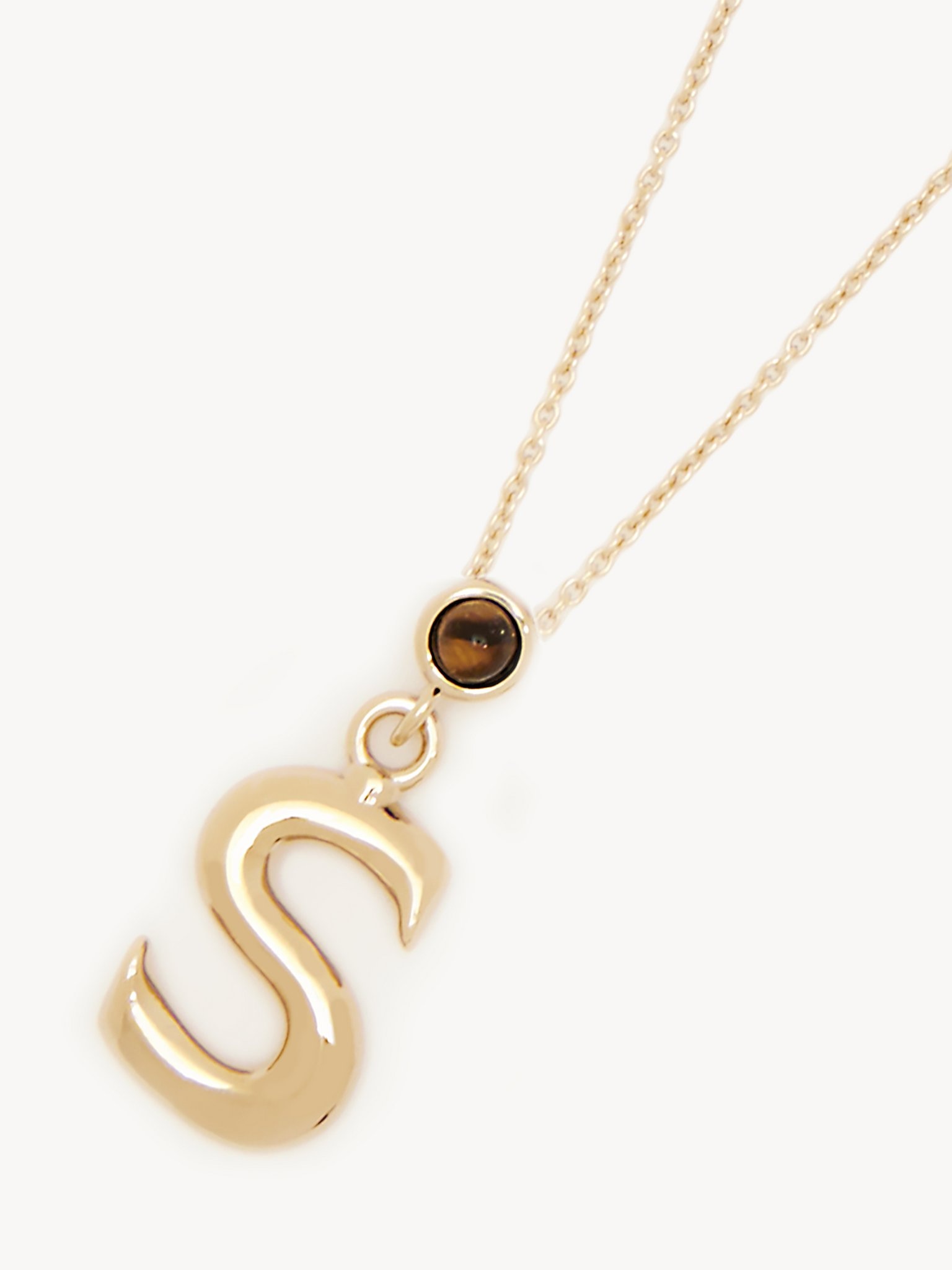 ALPHABET NECKLACE WITH PENDANT S - 2
